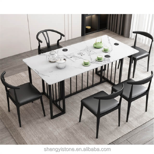 Muebles de restaurante de mármol personalizados Mesa de comedor YT008