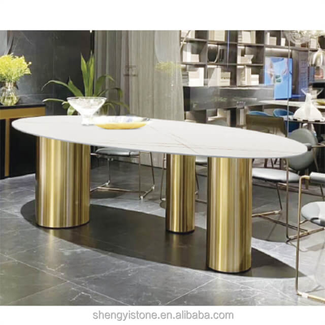 Muebles de restaurante de mármol personalizados Mesa de comedor YT008